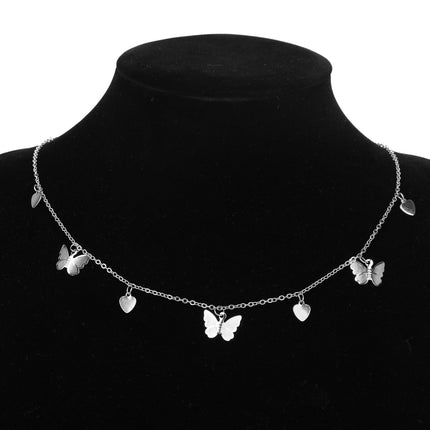 Gold Chain Butterfly Pendant Choker for Women - Wnkrs