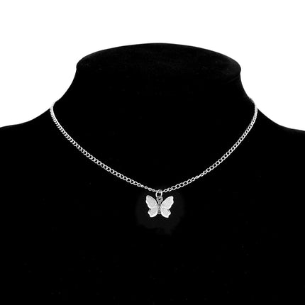 Gold Chain Butterfly Pendant Choker for Women - Wnkrs