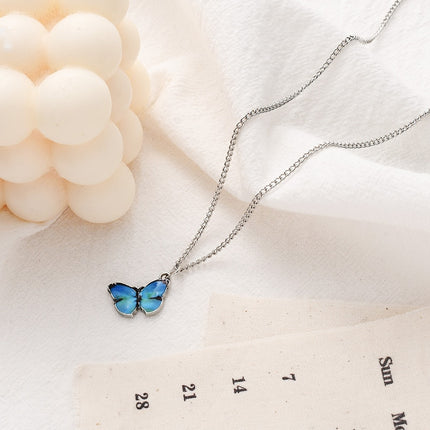 Gold Chain Butterfly Pendant Choker for Women - Wnkrs