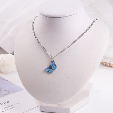 Gold Chain Butterfly Pendant Choker for Women - Wnkrs