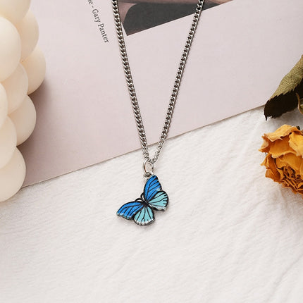 Gold Chain Butterfly Pendant Choker for Women - Wnkrs