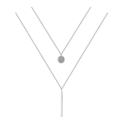 925 Sterling Silver Double Layer Necklace - wnkrs
