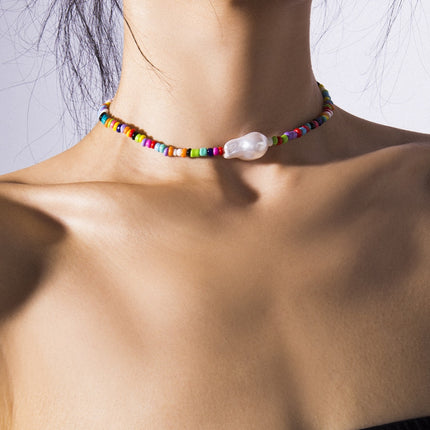 Bohemian Handmade Beaded Shell Necklace - Wnkrs