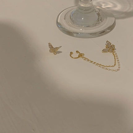 Women's Crystal Butterfly Stud Earrings - wnkrs