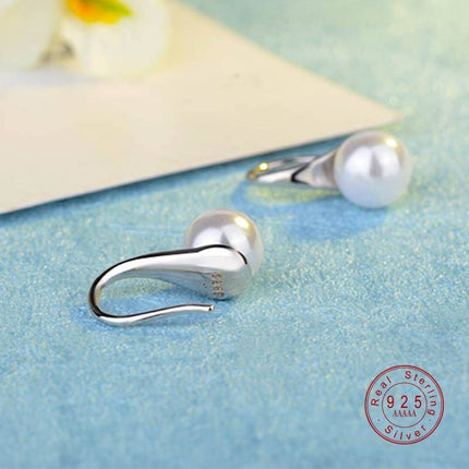 Women's 925 Sterling Silver Water Drop Pearl Earrings - wnkrs