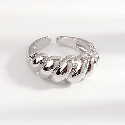Minimalistic Glossy Wide Open Ring - Wnkrs