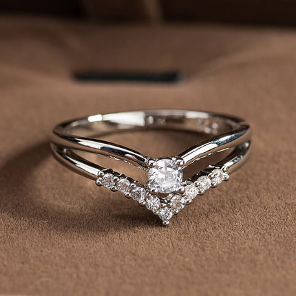 Crystal Decorated Wedding Ring - Wnkrs