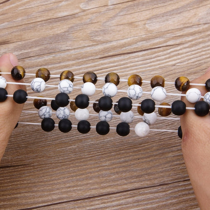 Natural Stone Beaded Bracelets Pair for Couples - Wnkrs