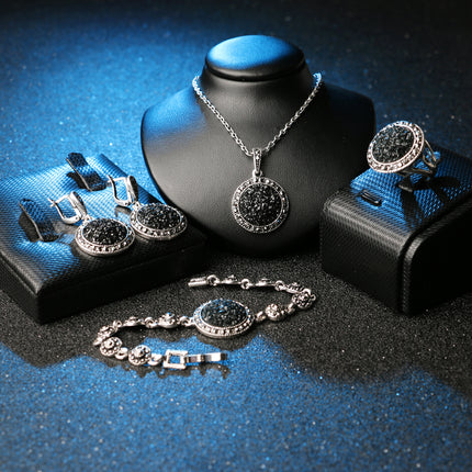 Luxury Vintage Silver Plated Women's Jewelry Set - Wnkrs