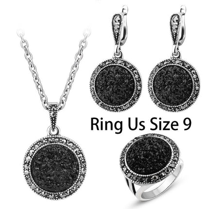 Luxury Vintage Silver Plated Women's Jewelry Set - Wnkrs