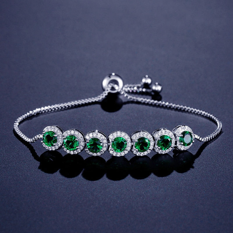 Colorful 925 Sterling Silver Women's Bracelet