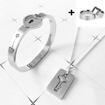 Heart Shaped Lock Jewelry Set for Lovers - Wnkrs