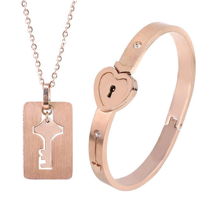 Heart Shaped Lock Jewelry Set for Lovers - Wnkrs