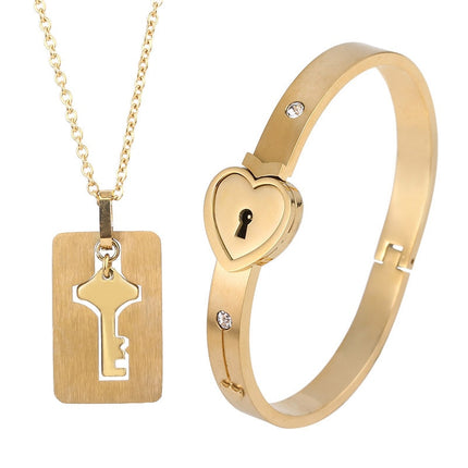 Heart Shaped Lock Jewelry Set for Lovers - Wnkrs