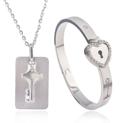 Heart Shaped Lock Jewelry Set for Lovers - Wnkrs