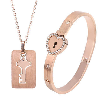 Heart Shaped Lock Jewelry Set for Lovers - Wnkrs