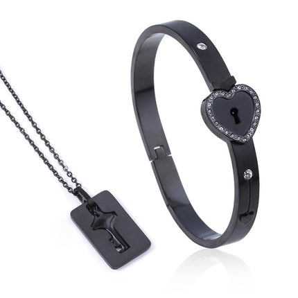 Heart Shaped Lock Jewelry Set for Lovers - Wnkrs