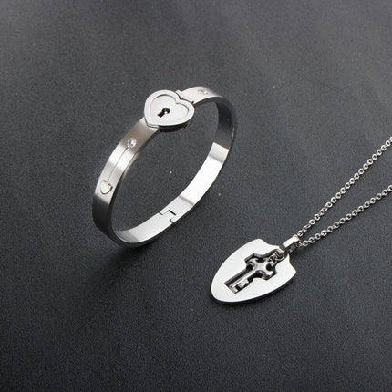 Heart Shaped Lock Jewelry Set for Lovers - Wnkrs