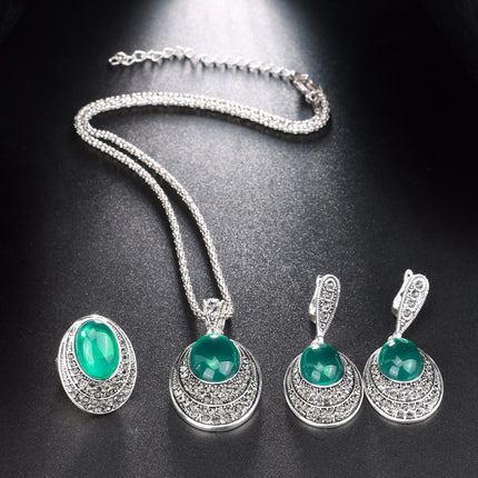 Exquisite Vintage Oval Shaped Women's Jewelry Set - Wnkrs