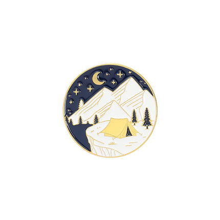 Camping Themed Metal Brooch - Wnkrs