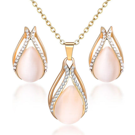 Classy Sparking Crystal Wedding Jewelry Set - Wnkrs