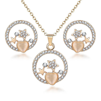 Classy Sparking Crystal Wedding Jewelry Set - Wnkrs