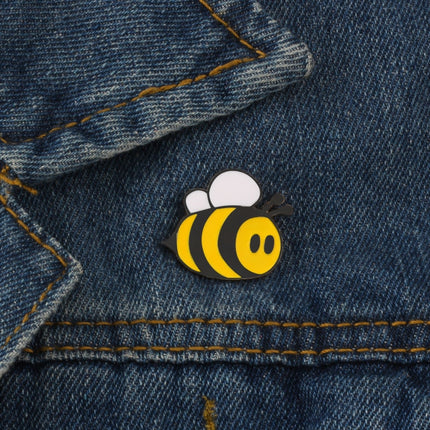 Cartoon Bee Enamel Brooch - Wnkrs