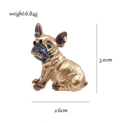 Gold Brooch with a Small Dog for Women and Men - Wnkrs