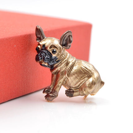 Gold Brooch with a Small Dog for Women and Men - Wnkrs