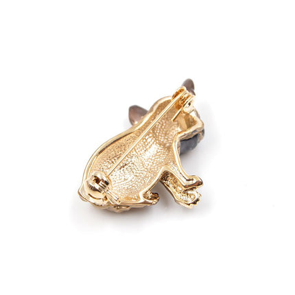 Gold Brooch with a Small Dog for Women and Men - Wnkrs