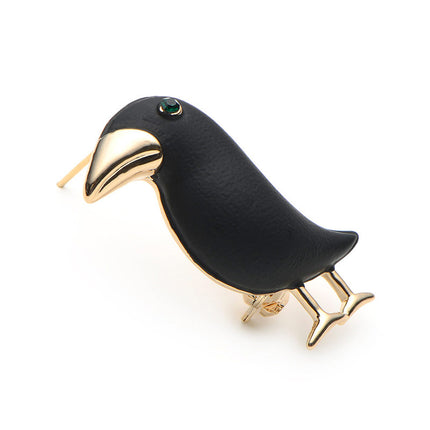 Enamel Black Crow Brooch - wnkrs