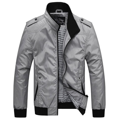 Casual Stand Collar Slim Jacket for Men - Wnkrs