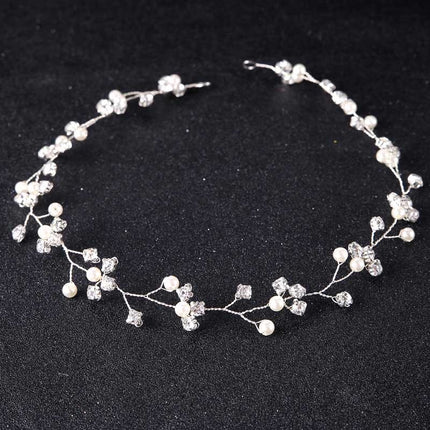 Lightweight Metal Tiara with Pearls - Wnkrs