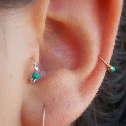 Beads Design Hoop Body Piercing, 3Pcs/Set - Wnkrs