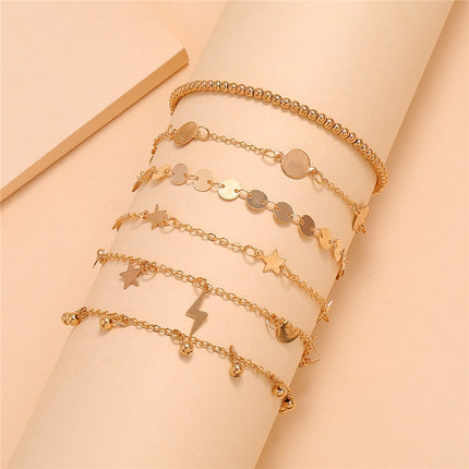 Crystal Butterfly Multi-Layer Anklet - Wnkrs
