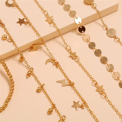 Crystal Butterfly Multi-Layer Anklet - Wnkrs