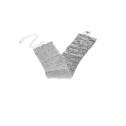 Leg Chain 14 Rows Crystal Wide Anklet For Women - Wnkrs