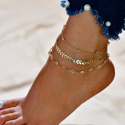 Fashion Gold Color Anklets Set - Wnkrs