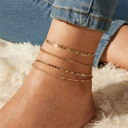 Fashion Gold Color Anklets Set - Wnkrs