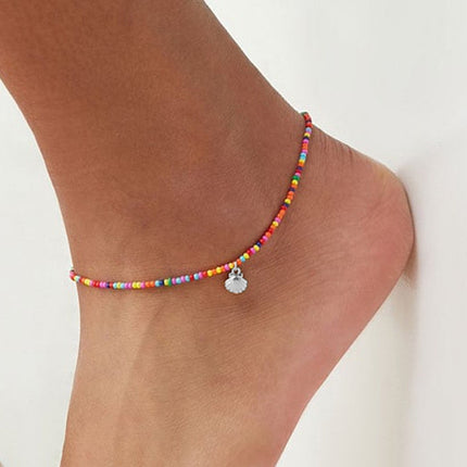 Fashion Colorful Crystal Beads Anklet - Wnkrs