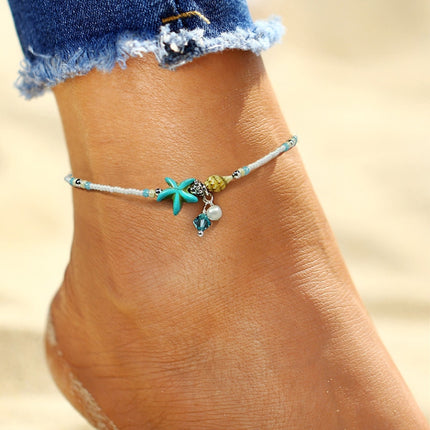 Fashion Colorful Crystal Beads Anklet - Wnkrs