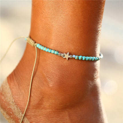 Fashion Colorful Crystal Beads Anklet - Wnkrs