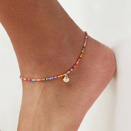 Fashion Colorful Crystal Beads Anklet - Wnkrs