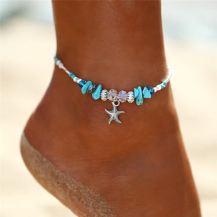 Fashion Colorful Crystal Beads Anklet - Wnkrs