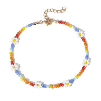 Hip Hop Flower Bead Anklet - Wnkrs