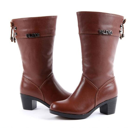 Women's Winter Boots with High Heels - Wnkrs