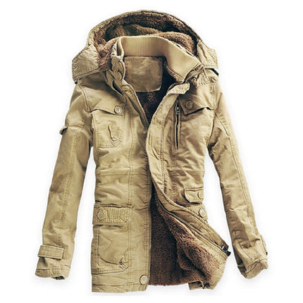 Stylish Warm Padded Cotton Men's Parka Jacket - Wnkrs