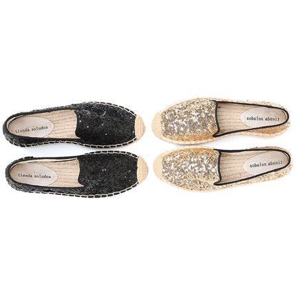 Flat Women's Espadrilles in Sequins - Wnkrs