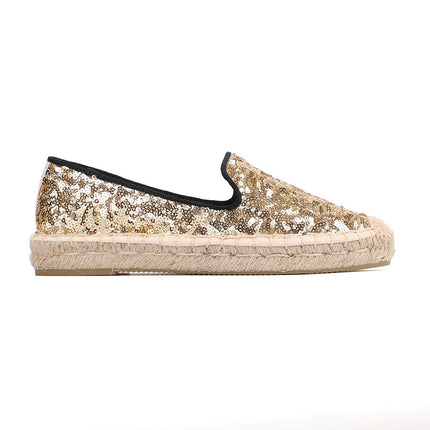 Flat Women's Espadrilles in Sequins - Wnkrs