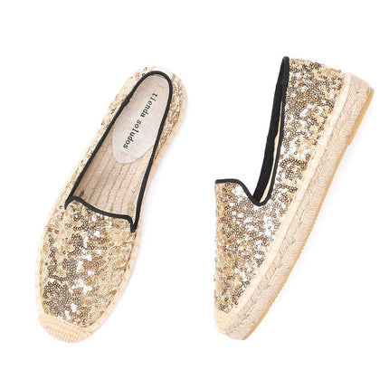 Flat Women's Espadrilles in Sequins - Wnkrs